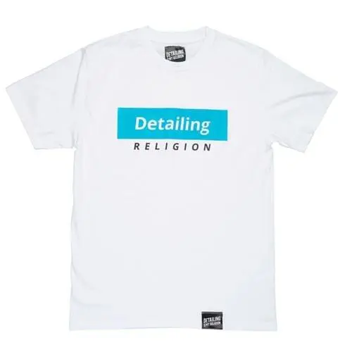 T-Shirt bianca con banda blu Detailing My Religion